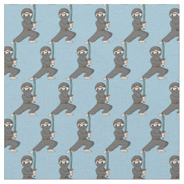 Gray Ninja 2 Design Fabric Stoff