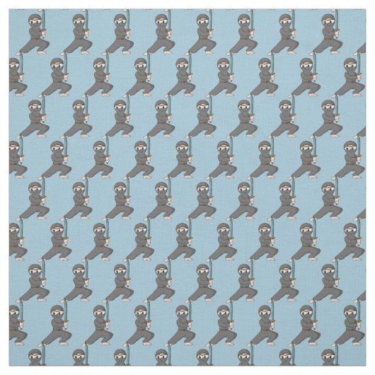 Gray Ninja 2 Design Fabric Stoff (Muster)