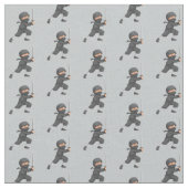 Gray Ninja Design Fabric Stoff (Nahaufnahme)