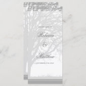 Gray Oak Tree Winter Wedding Programm (Vorne/Hinten)