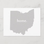 Gray Ohio Shaped Zuhause Gray Buckeye Staat Ohioan Postkarte (Vorderseite)