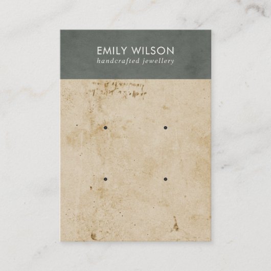 GRAY OLD PAPIERTEXTURE 2 STUDIERENDE ANGABE VISITENKARTE (Vorderseite)