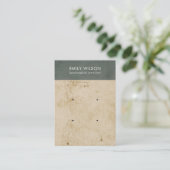 GRAY OLD PAPIERTEXTURE 2 STUDIERENDE ANGABE VISITENKARTE (Stehend Vorderseite)