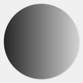 Gray Ombre Blank Runder Aufkleber (Vorderseite)