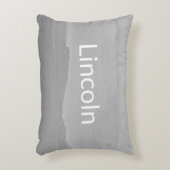 Gray Ombre mit dem Namen für Boy's Room Dekokissen (Vorderseite(Vertikal))