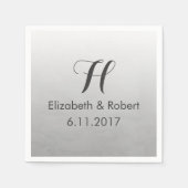 Gray Ombre Watercolor Serviette (Vorderseite)