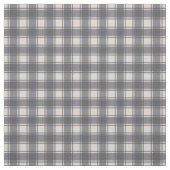 Gray on Cream Gingham Kariert Buffalo Schachbrett Stoff (Muster)