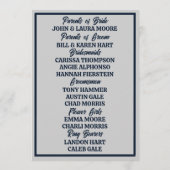 Gray on Slate Blue Edwardian Wedding Programm (Rückseite)