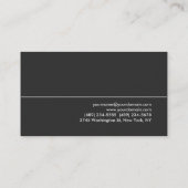 Gray Orange Clear Trendy Standard Business Card Visitenkarte (Rückseite)