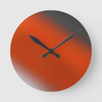 Gray Orange Gray Runde Wanduhr