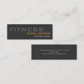 Gray Orange Personal Trainer Einmalige Visitenkart Mini Visitenkarte (Vorne/Hinten)