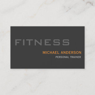 Gray Orange Personal Trainer Einmalige Visitenkart Visitenkarte