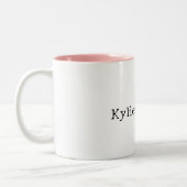 Gray Orange Rabbit Zweifarbige Tasse (Links)