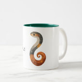 Gray Orange Snake Zweifarbige Tasse (VorderseiteRechts)