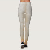Gray Orange White rustikal Leggings (Rückseite)