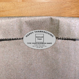 Gray Oval Aufkleber für Erntedank