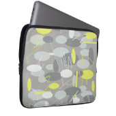 Gray Oval Spots Muster Computer Laptop Sleeve (Vorne Rechts)