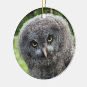 GRAY OWL KERAMIK ORNAMENT (Links)
