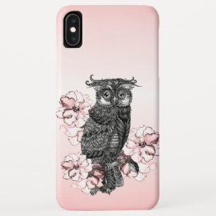 Gray Owl Pink Orchids Case-Mate iPhone Hülle