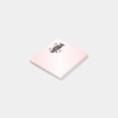 Gray Owl Pink Orchids Post-it Klebezettel (angewinkelt)