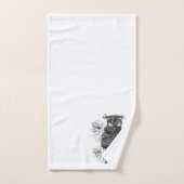 Gray Owl White Orchids Badhandtuch Set (Handtuch)