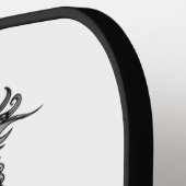 Gray Owl White Orchids Pickleball Schläger (Linke Seite)