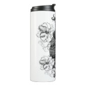 Gray Owl White Orchids Thermosbecher (Nach links gedreht)