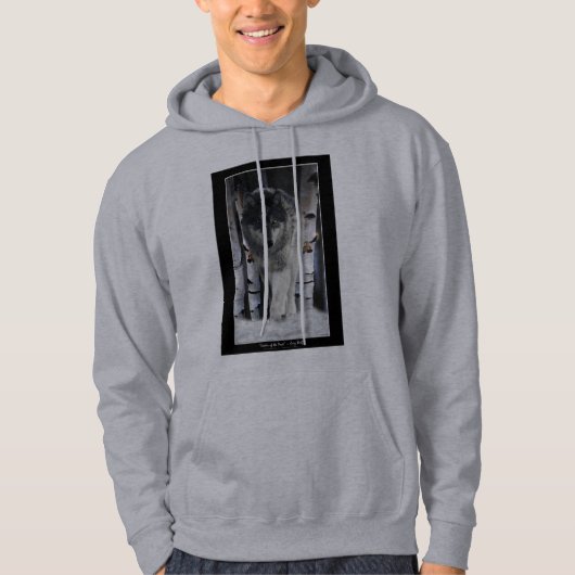 Gray Pack Wolf & Snow Collection Hoodie (Vorderseite)