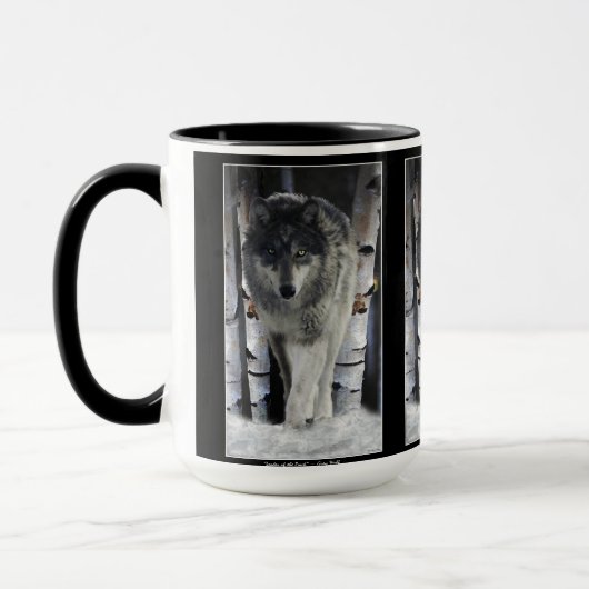 GRAY PACK WOLF Wildlife Gift Tasse (Links)