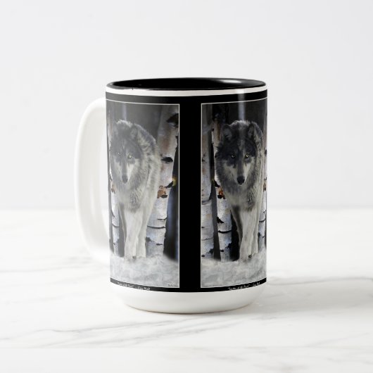 GRAY PACK WOLF Wildlife Gift Tasse (Vorderseite Links)