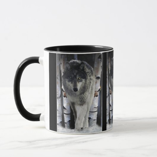 GRAY PACK WOLF Wildlife Gift Tasse (Links)