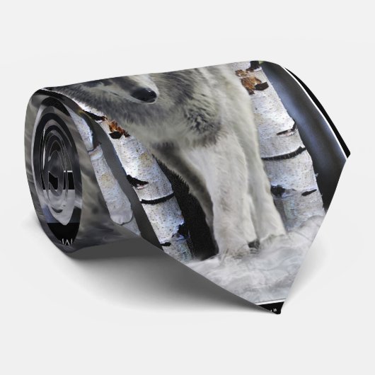 Gray Pack Wolf Wildlife Krawatte (Gerollt)