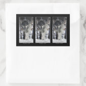 GRAY PACK WOLF Wildlife Supporter Artwork Rechteckiger Aufkleber (Tasche)