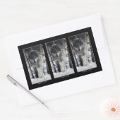 GRAY PACK WOLF Wildlife Supporter Artwork Rechteckiger Aufkleber (Umschlag)