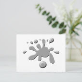 Gray Paint Splodge Postkarte (Stehend Vorderseite)