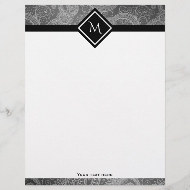 Gray Paisley Initial (Vorderseite)