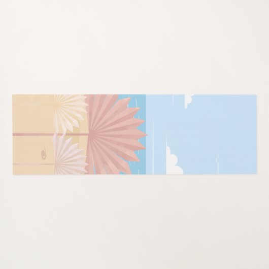 Gray Palm am Strand Yogamatte (Rückseite (Horizontal))