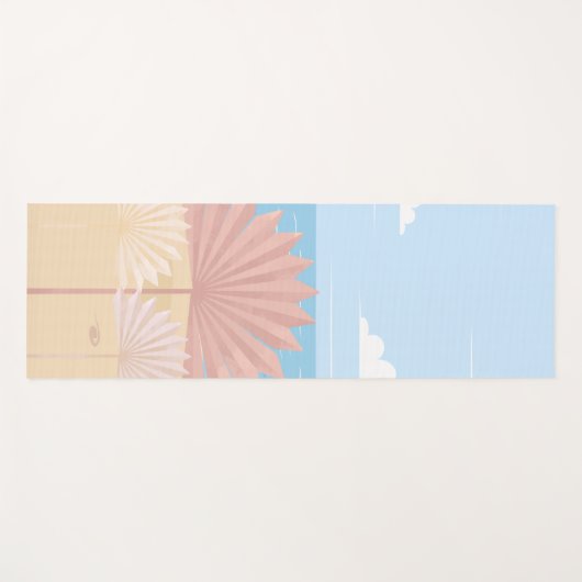 Gray Palm am Strand Yogamatte (Vorderseite (Horizontal))