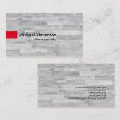 Gray Parket Red Modern Einzigartiger Berater Visitenkarte (Vorne/Hinten)