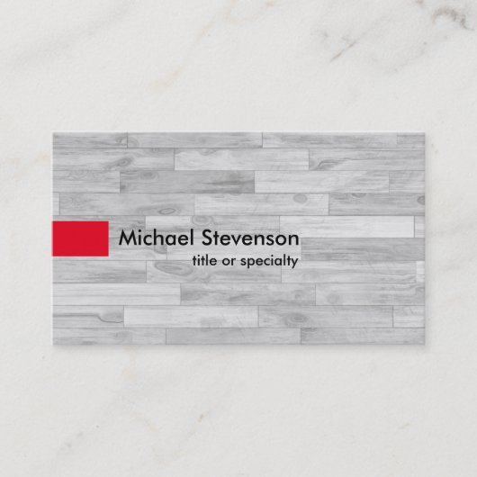 Gray Parket Red Modern Einzigartiger Berater Visitenkarte (Vorderseite)