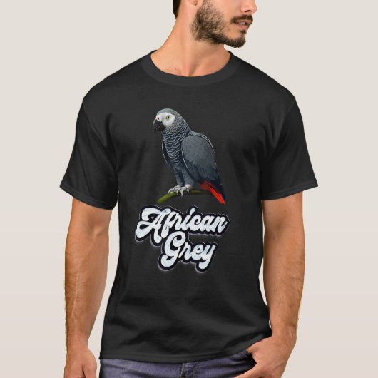 Gray Parrot Bird Parrots Parrot African Grey 1 T-Shirt (Vorderseite)