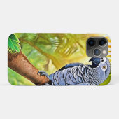 Gray Parrot Perch Case-Mate iPhone Hülle (Rückseite (Horizontal))