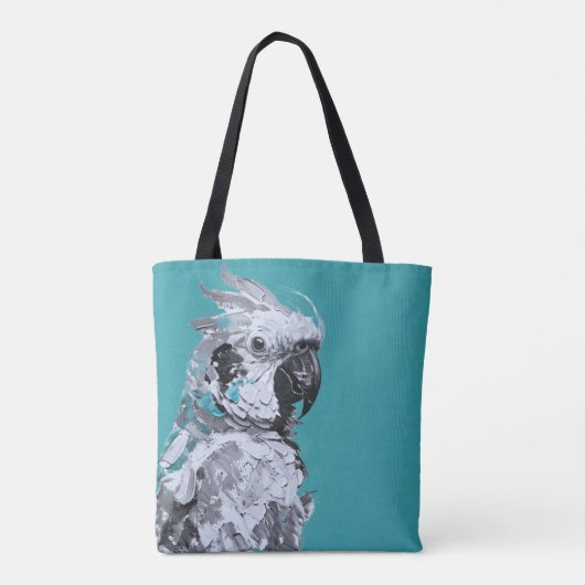 Gray Parrot Tote Bag Tasche (Rückseite)