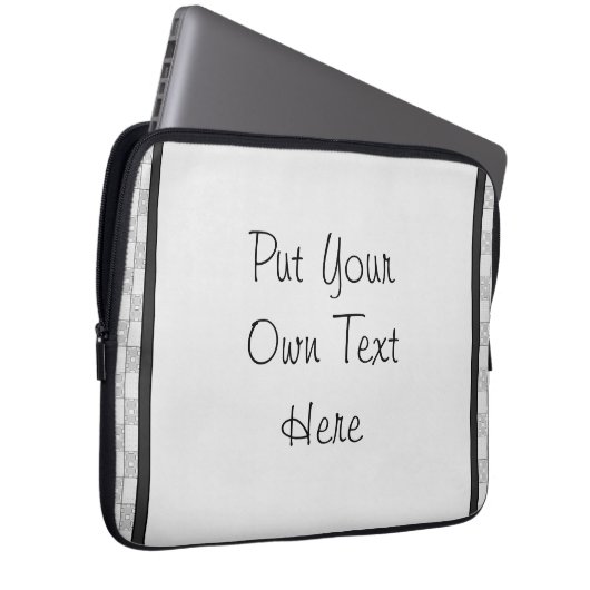 Gray Patchwork Pattern Laptopschutzhülle (Vorne Rechts)