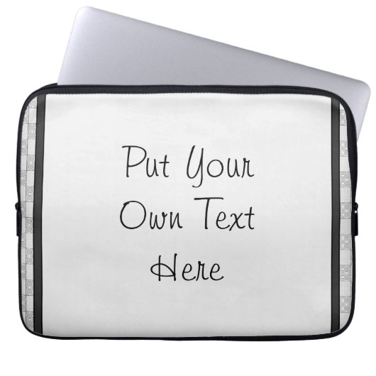 Gray Patchwork Pattern Laptopschutzhülle (Vorderseite)