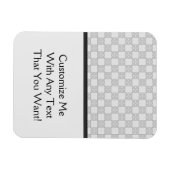 Gray Patchwork Pattern Magnet (Horizontal)