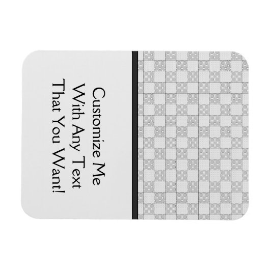 Gray Patchwork Pattern Magnet (Horizontal)