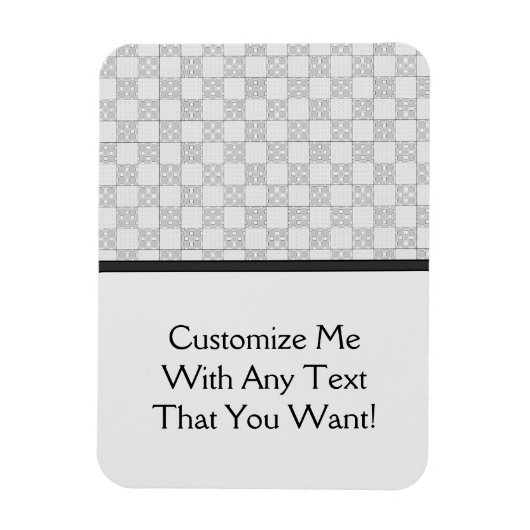Gray Patchwork Pattern Magnet (Vertikal)