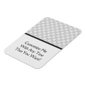 Gray Patchwork Pattern Magnet (Linke Seite)