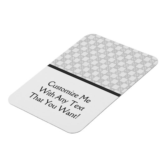 Gray Patchwork Pattern Magnet (Linke Seite)